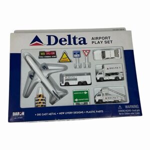 DELTA AIRPORT  AIRPORT PLAY SET RT 4991 (NOS) Airplane Flying Flight Toy Plane